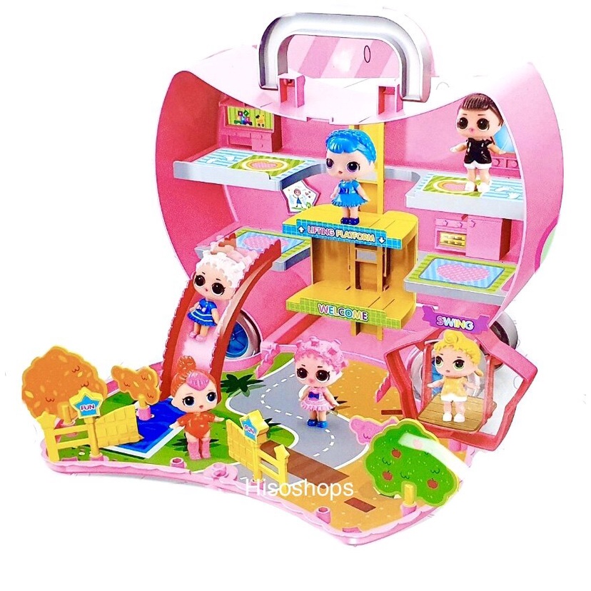 พร้อมส่ง!!LOL Surprise Fashion Bag บ้านตุ๊กตาแอลโอแอล บ้านlol แบบกระเป๋า พร้อมตุ๊กตาแอลโอแอล สีชมพูส