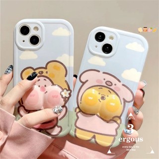 ใหม่ เคสโทรศัพท์มือถือแบบนิ่ม ลายการ์ตูนวินนี่ พูห์ และพิกเล็ต 3D น่ารัก สําหรับ IPhone 15 14 13 12 11 Pro Max 7 8 Plus SE2020 X XR Xs Max 6 6s Plus