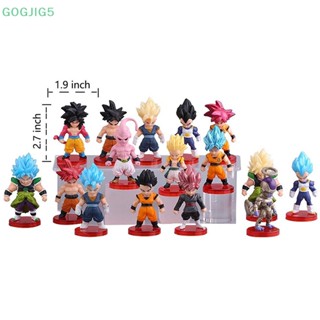 [GOGJIG5] ฟิกเกอร์ Dragon Ball Super Son Goku Vegeta Broly Buu ของเล่น ของขวัญ สําหรับเด็ก 16 ชิ้น ต่อชุด UOO