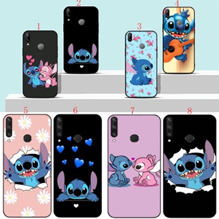 เคสโทรศัพท์มือถือแบบนิ่ม ลายอะนิเมะ Stitch 1 สีดํา สําหรับ Huawei Y8S Y9S Nova 7 SE Nova 2i 2 Lite P20 Lite Psmart Pro 2019 H2