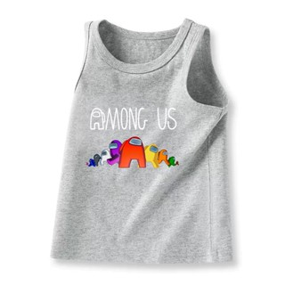 เสื้อยืดแขนกุด ลายนักบินอวกาศ Among Us สําหรับเด็กผู้ชาย