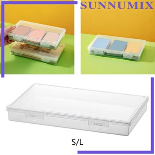 [Sunnimix] กล่องเก็บรูปภาพ พร้อมฝาปิด น้ําหนักเบา แบบพกพา อเนกประสงค์ สําหรับฉลากสติกเกอร์ สมุดภาพ