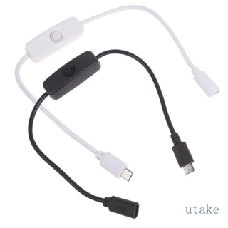 Utakee สายเคเบิลต่อขยาย Micro USB พร้อมสวิตช์เปิด 501 สําหรับ Raspberry Pi 4 และ Android