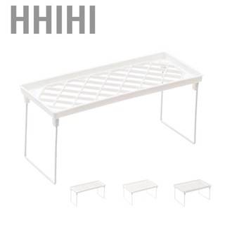 Hhihi Dormitory Storage Shelf Strong PP Metal Foldable Design Simple Style Desktop Display for Home Office