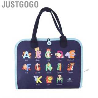 Justgogo Felt Dressing Bag  Life Skill Sensory Board Lightweight Bright Colors Shoelace Zipper Buckle for Kids Elderly Hand Flexibility Training