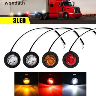 Wonda ไฟหรี่ข้าง Led 3 ดวง 12V 24V กว้าง 10 ชิ้น สีขาว แดง เหลือง ทนทาน สําหรับรถยนต์