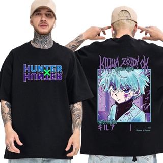 เสื้อยืด พิมพ์ลายกราฟิกอนิเมะ Killua สไตล์ฮาราจูกุ