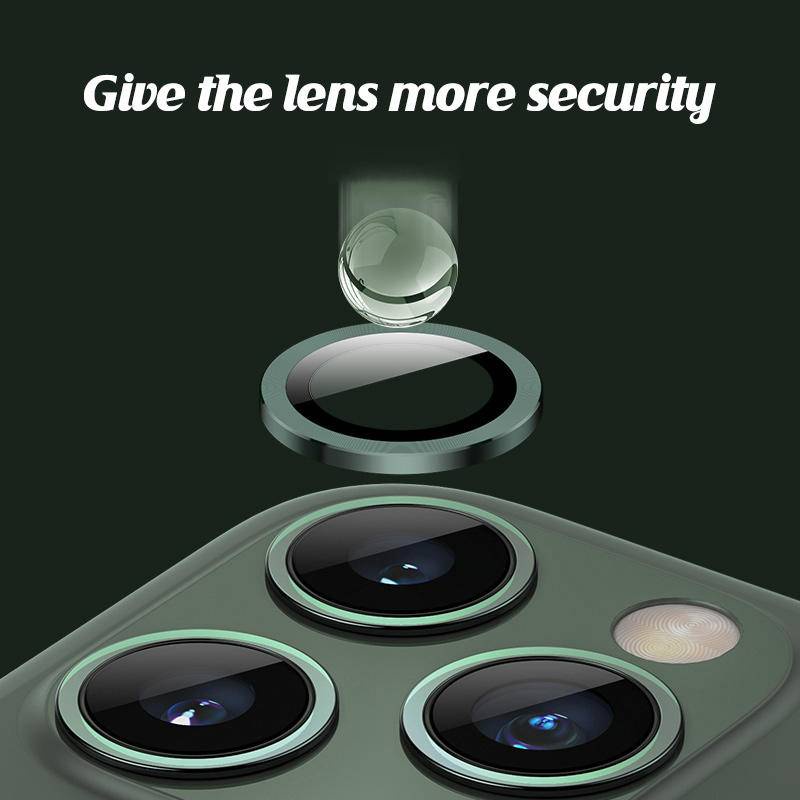ตัวป้องกันกล้องโทรศัพท์มือถือ สําหรับ iPhone 11 Pro Max เลนส์แหวนโลหะ กระจกกันรอย สําหรับ iPhone 11