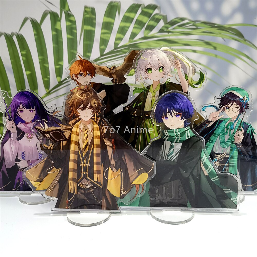อะนิเมะ Standee Geshin Impact Figure Magic Academy Series Wanderer Nahida Tartaglia พร้อมพิมพ์ตัวอัก