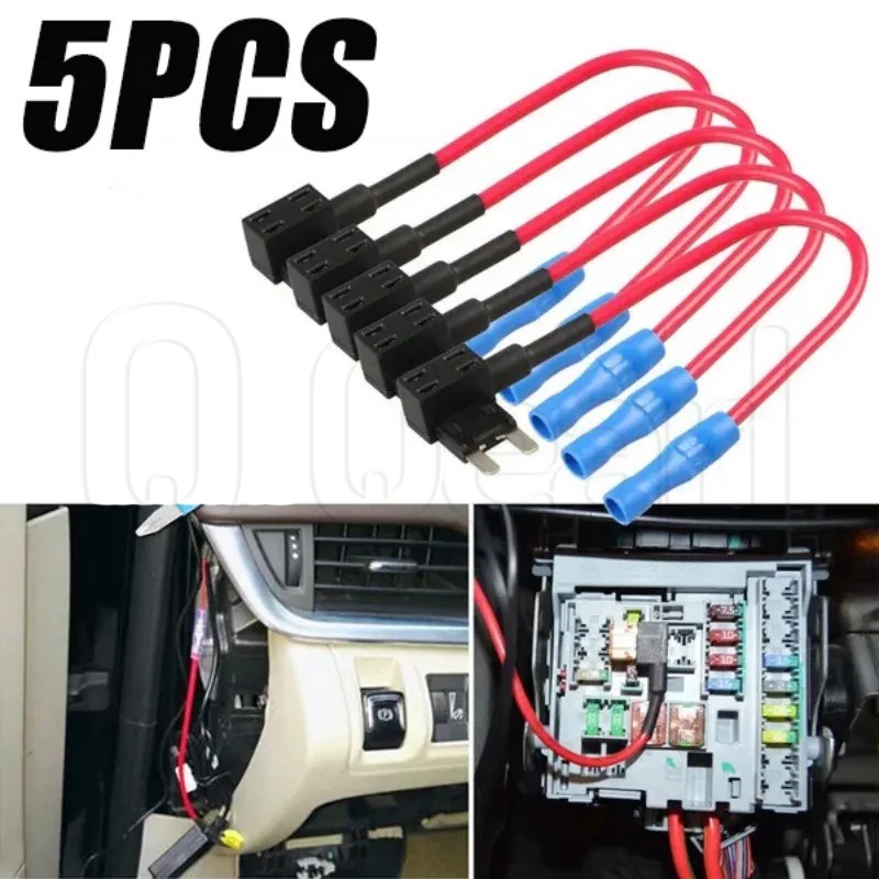 กล่องฟิวส์ไฟฟ้า PVC ขนาดเล็ก ติดตั้งง่าย สําหรับรถตู้ รถจักรยานยนต์ เรือ แทรกเตอร์ จํานวน 5 ชิ้น