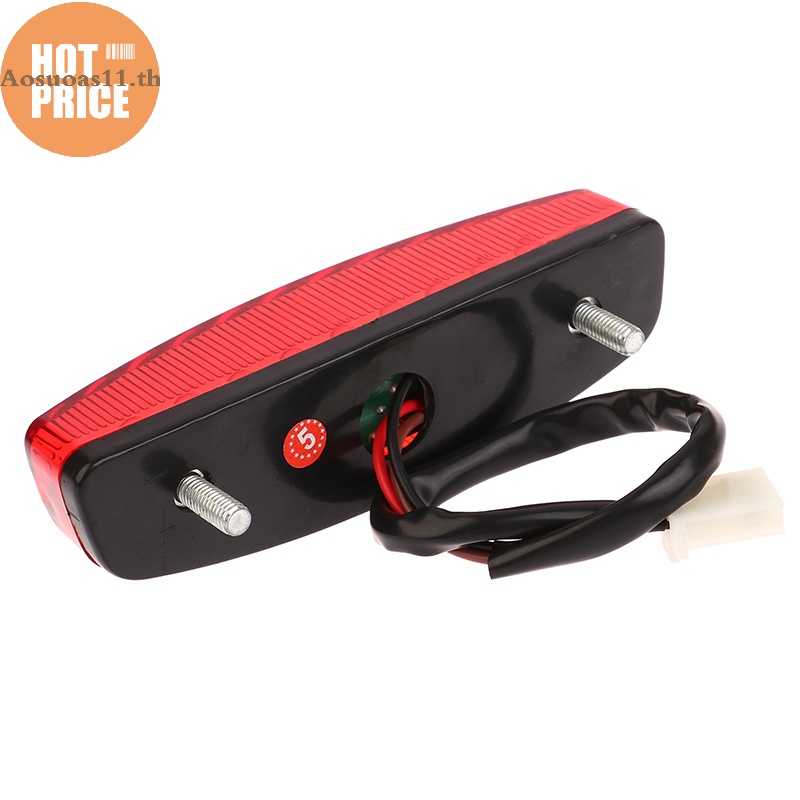 Aosuoas ไฟท้าย ไฟเบรก LED 3 สาย 12V 12V สีแดง สําหรับรถจักรยานยนต์ ATV ออฟโร้ด