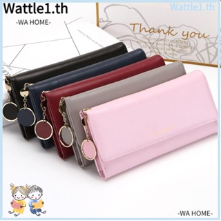 Wttle กระเป๋าสตางค์ ใบยาว หนัง PU ใส่บัตรได้ แฟชั่น Cartera Mujer