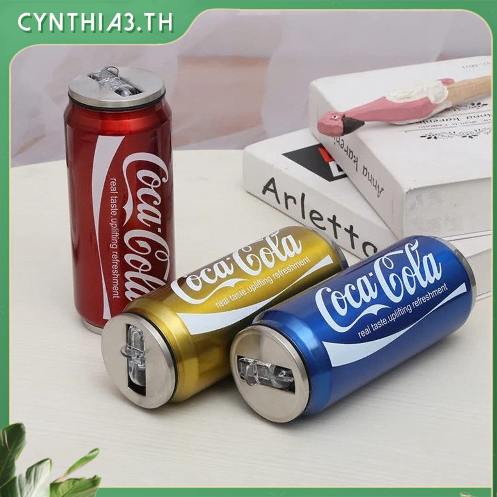 200 ml/350 ml สแตนเลสแก้วกาแฟแก้วฟาง Coca-Cola ออกแบบสำนักงานแก้วน้ำขวดของขวัญ Cynthia