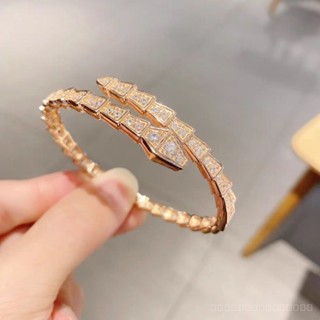 0920YWMX Full Diamond European and American Snake Bone Bracelet Spring Bare Head and Tail Diamond Opening Bracelet Fashion Trend Direct Broadcast WIP8