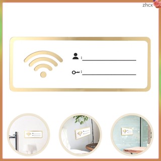 Zhihuicx สติกเกอร์ติดผนัง อะคริลิค ไร้สาย ใส่รหัสผ่าน Wifi สําหรับห้องรับแขก 2 ชิ้น