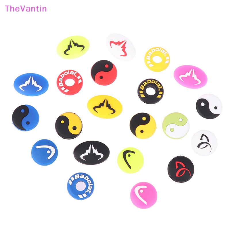 Thevantin ไม้เทนนิสสั่นสะเทือน ซิลิโคน ป้องกันการสั่นสะเทือน เทนนิส กันกระแทก ดูดซับ หน้ายิ้ม แผ่นกันกระแทก อุปกรณ์เสริม สุ่มสินค้าดี