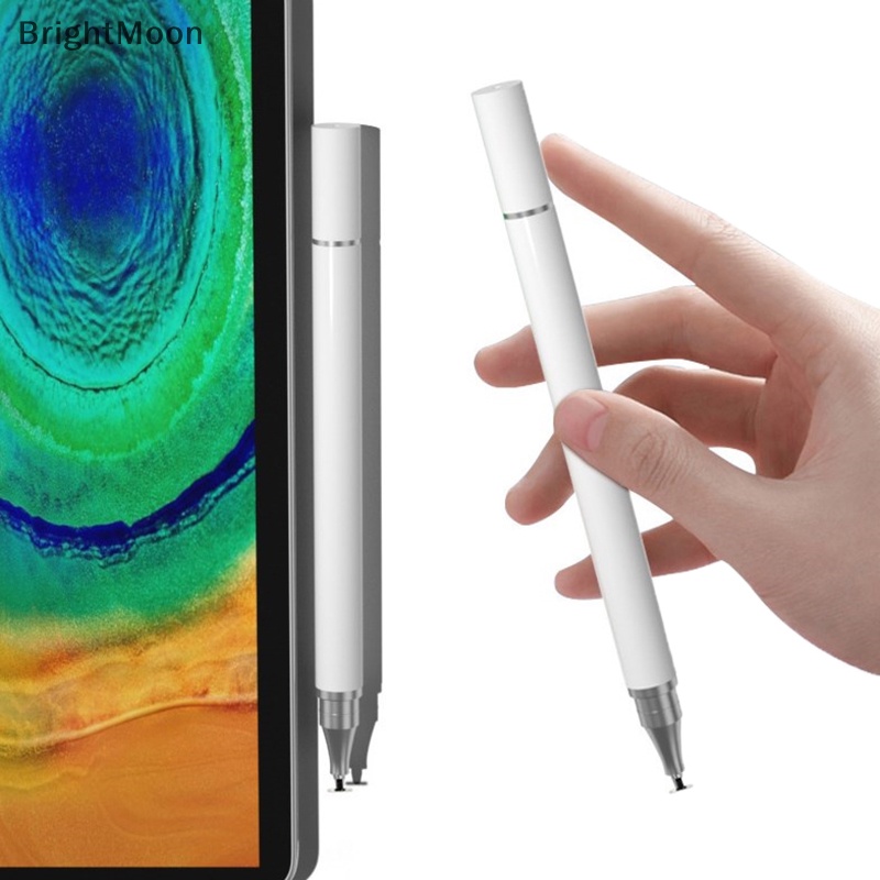 Brightmoon 2 In 1 ปากกาสไตลัส สําหรับโทรศัพท์มือถือ แท็บเล็ต ทัชสกรีน ดินสอ สําหรับ Samsung โทรศัพท์ Android ทั่วไป วาดภาพ หน้าจอ ดินสอ ดี