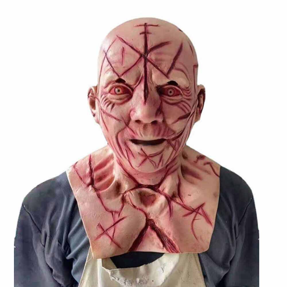 Creepy Halloween Mask Halloween Scary Zombie Face Mask Latex Cosplay