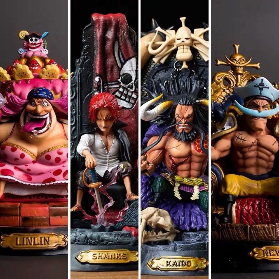 โมเดลฟิกเกอร์ One Piece Aunt Whitebeard Beasts Kaido Red Hair Shanks ของเล่นสําหรับเด็ก