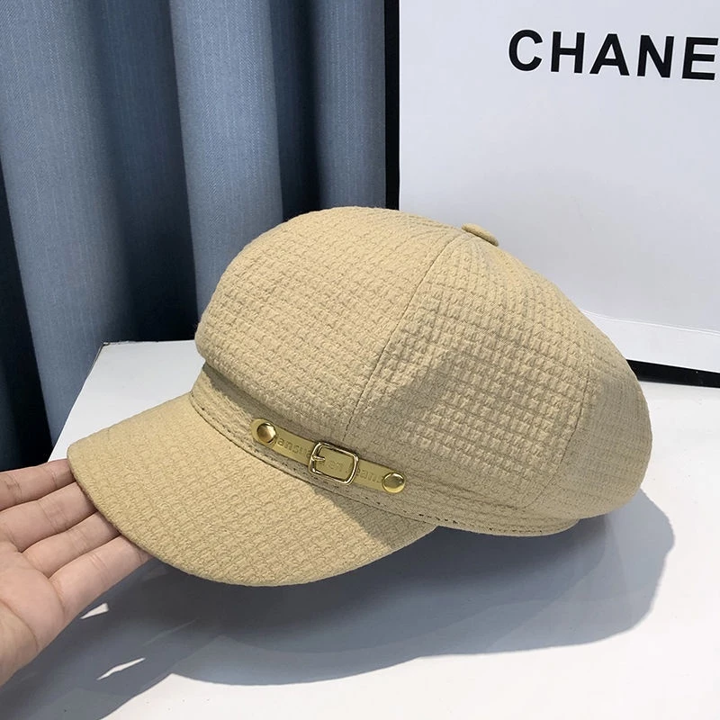 หมวกเบเร่ต์แต่งหัวเข็มขัด ทรงแปดเหลี่ยม สำหรับผู้หญิง thumbnail 8