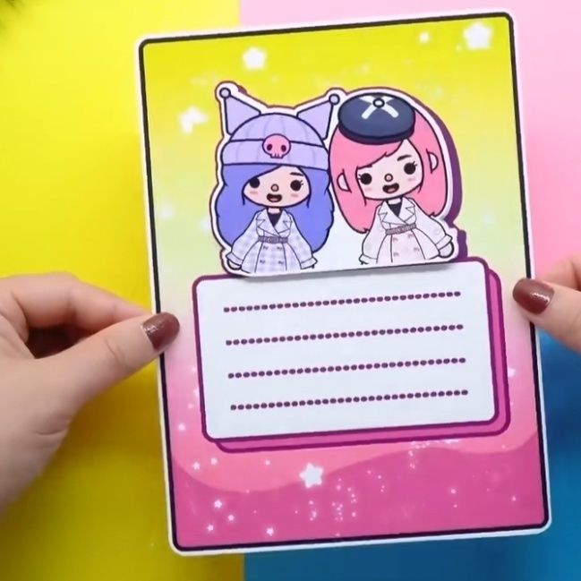 บ้านตุ๊กตากระดาษ] Sanrio Melody and Kuromi House/Girlfriends Cabin Quiet Book ของเล่นเพื่อการศึกษา สําหรับตกแต่งบ้านตุ๊กตา หนังสือแฮนด์เมด  หนังสือ diy ของเล่นถูกๆ  กระดาษแฮนด์เมด คุโรมิ ชินจัง  หนังสือเงียบ คุโรมิ ตุ๊กตากระดาษ ตุ๊กตากระดาษ diy สติ๊กเกอร์ - รูปที่ 7