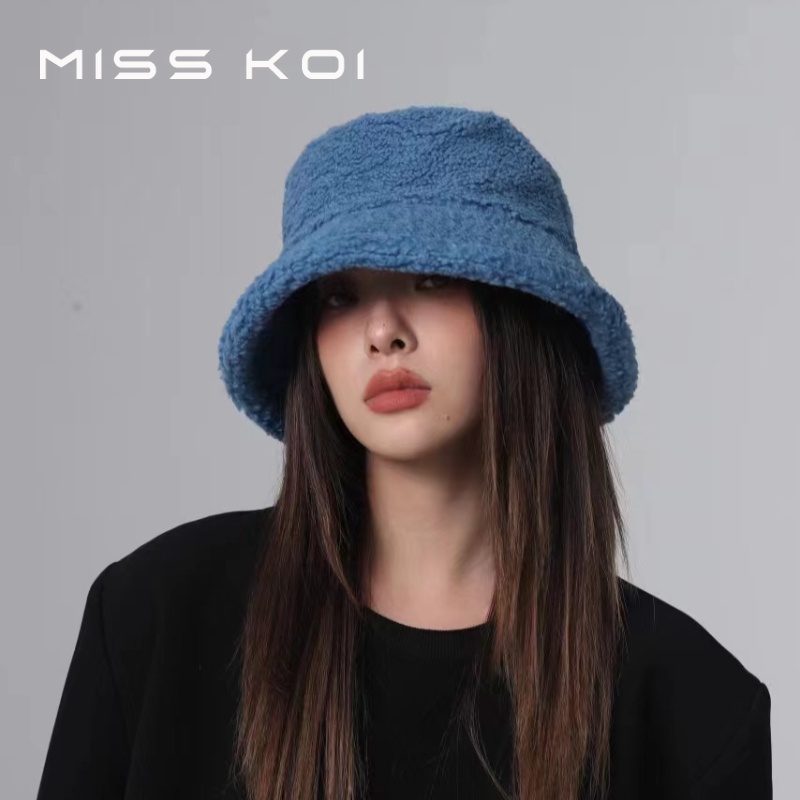 Misskoi [พร้อมส่ง] หมวกบักเก็ต ขนาดเล็ก สีมาการอง แฟชั่นฤดูใบไม้ร่วง ฤดูหนาว
