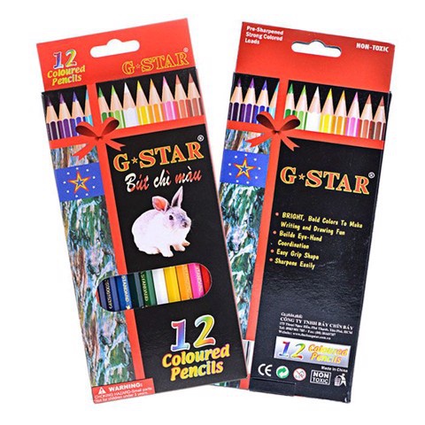 G-Star GSTAR G Star Long 12-Color Pencil.- ทูเถาเครื่องเขียน