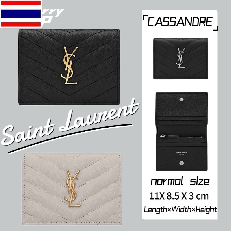 New Saint Laurent ของแท้ YSL wallet SAINT LAURENT MATELASSÉ LEATHER WALLET 530841 อีฟ แซงต์ โลร็องต์ กระเป๋าสตางค์ 88LT