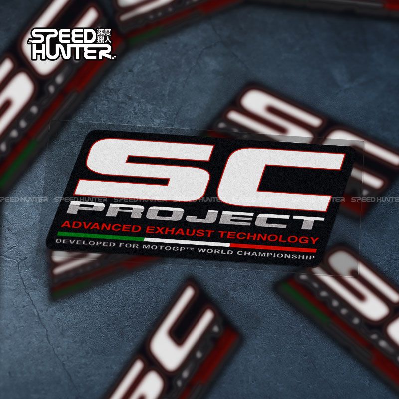 Sc Exhaust Sticker Motorcycle Exhaust Pipe Modified Waterproof Decorative Reflective Sticker