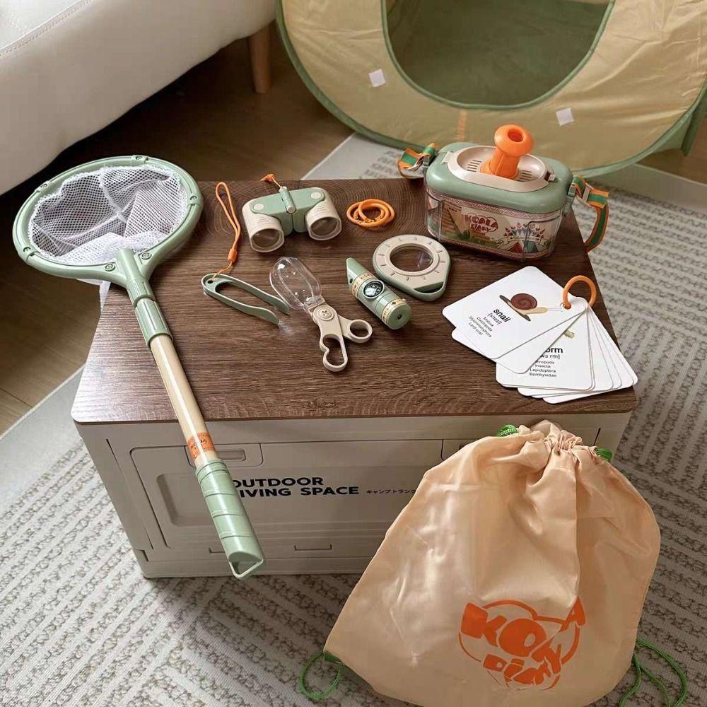 Lacyeszb ชุดของเล่นเต็นท์ ตั้งแคมป์ กางเต็นท์ป๊อปอัพ แคมป์ปิ้ง ของเล่นสํารวจธรรมชาติ กลางแจ้ง รวมบั๊กแคชเชอร์ ของเล่นแคมป์ปิ้ง ชุดผจญภัย สําหรับเด็ก ชุดตั้งแคมป์ เดินป่า ของเล่น