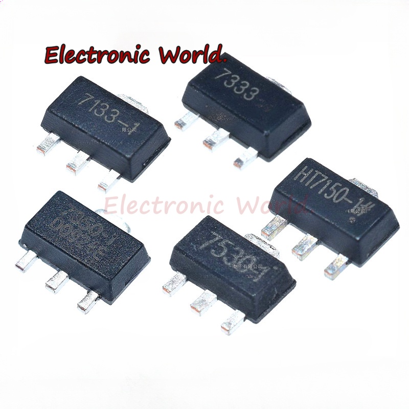 ไตรโอดควบคุมแรงดันไฟฟ้า HT7550 7533 7530 7133 7333-A 7350A SOT-89 10 ชิ้น