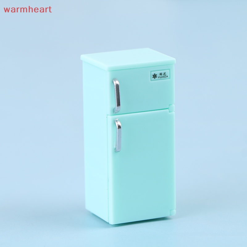 (warmheart) โมเดลตู้เย็นพลาสติก ขนาดเล็ก สําหรับตกแต่งบ้านตุ๊กตา 1 ชิ้น