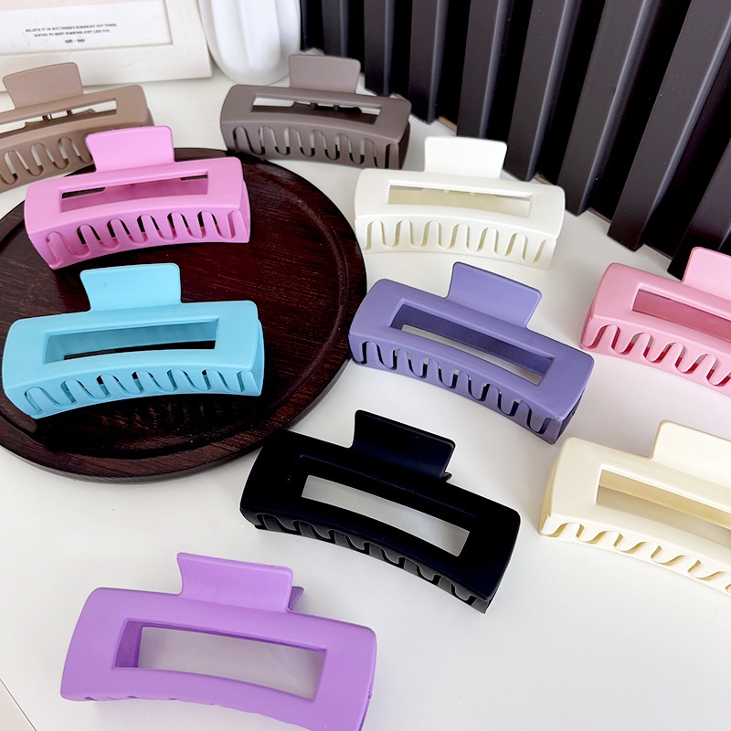 กิ๊บติดผม ถาดอาบน้ํา ทรงสี่เหลี่ยม ขนาดใหญ่ สไตล์เกาหลี เครื่องประดับผมแฟชั่น