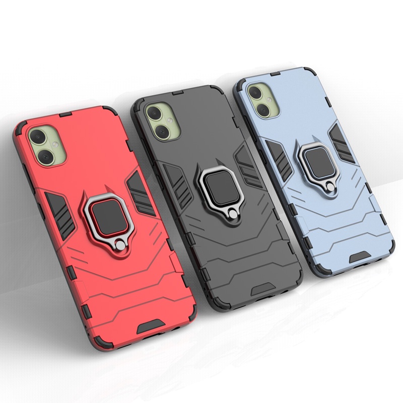 สําหรับ Samsung Galaxy A05 A05S ผู้ถือขาตั้ง Hard PC Soft Silicon Hybrid เคสโทรศัพท์