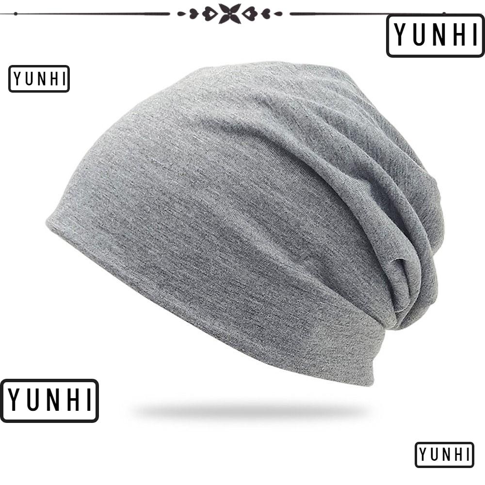 Yunhi หมวกบีนนี่ ผ้าโพลีเอสเตอร์ แบบยืดหยุ่น ไร้ขอบ ให้ความอบอุ่น แฟชั่นฤดูหนาว สําหรับขี่จักรยาน
