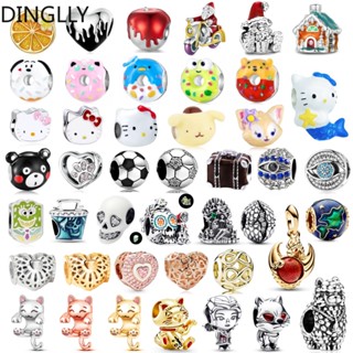 Dinglly ลูกปัดเหล็ก รูปโดนัท สีมาการอง สําหรับทําเครื่องประด…