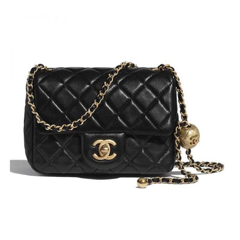 Chanel/Golden Pearl Square/Crossbody Bag/Chain Bag/AS1786/แท้ 100%
