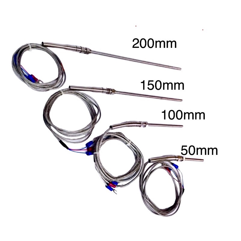 Thermocouple PT100 เทอร์โทคับเปิ้ล 3 สาย -50+200องศา เซนเซอร์วัดอุณหภูมิ หัววัดอุณหภูมิ ขนาด 50mm,100mm,150mm,200mm
