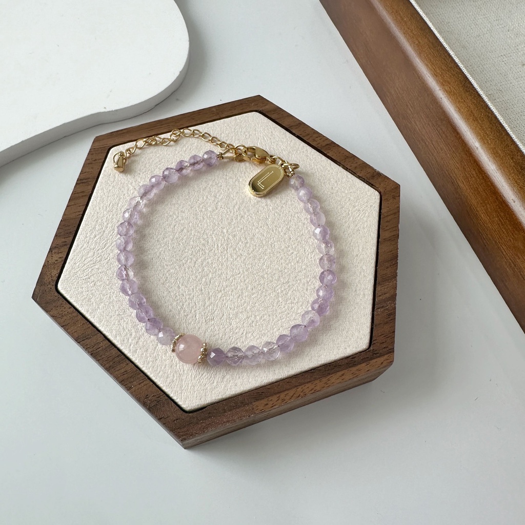 L942 : Madagascar Rose & Lavender Amethyst (4mm)