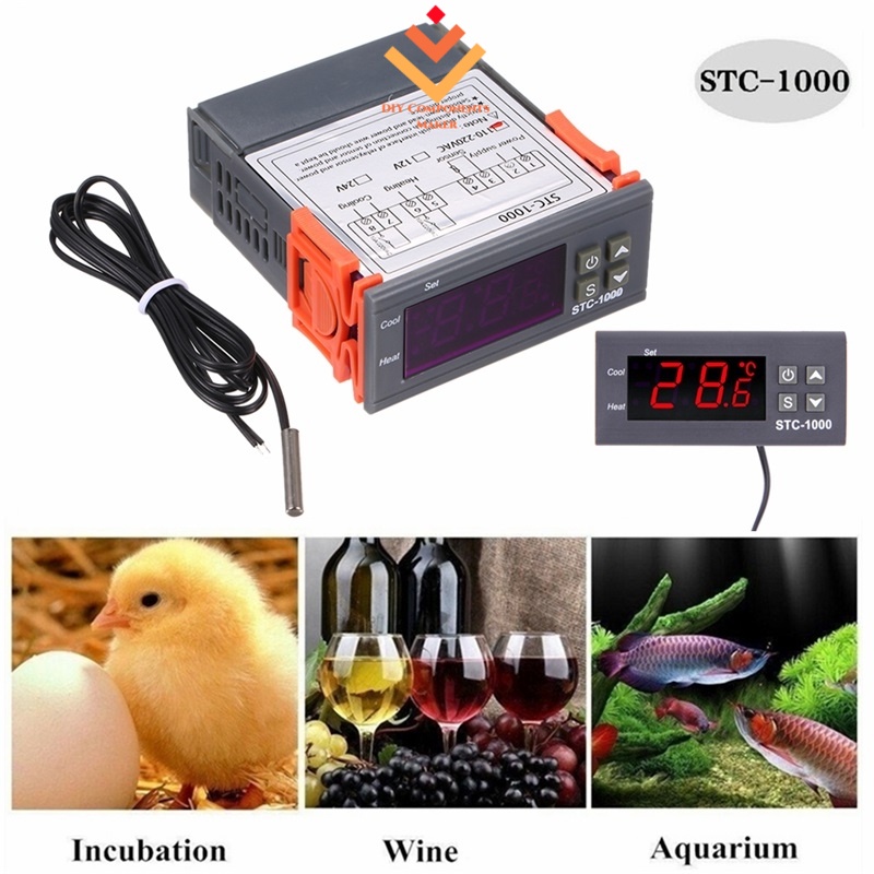 STC-1000 Digital Temperature Controller Sensor Thermostat Control 110V-220V AC