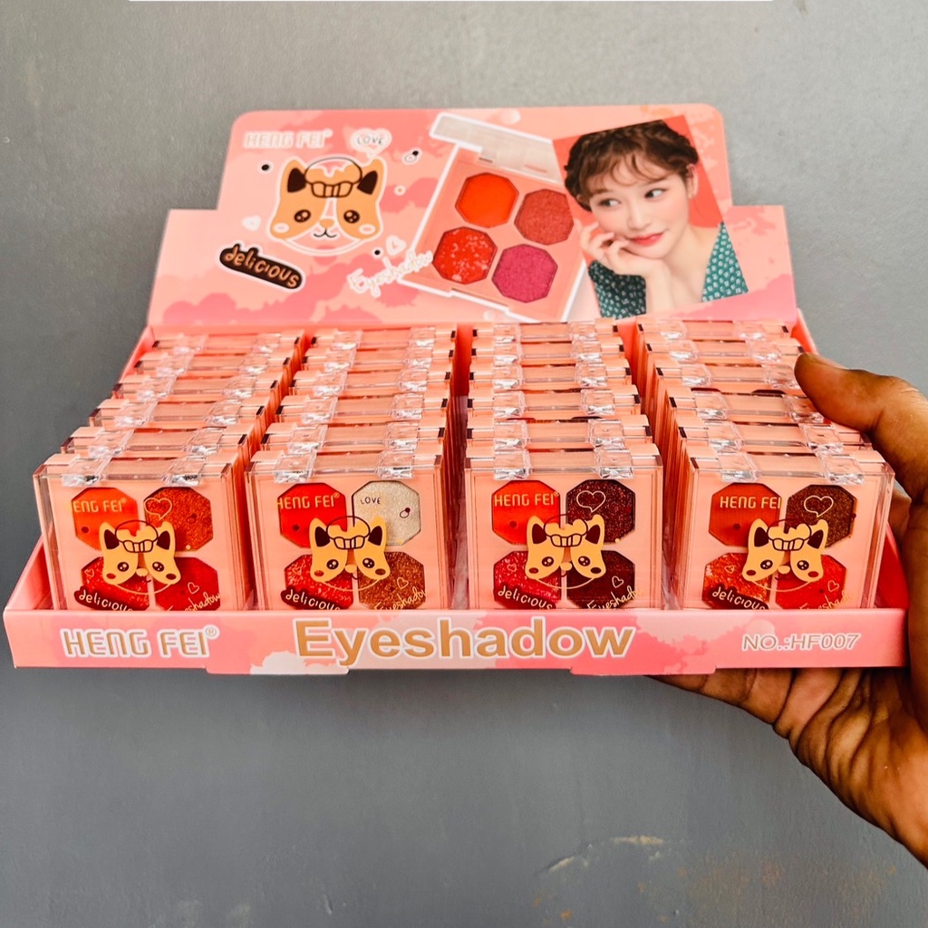 ราคาส่ง/ยกถาด ทาตา no.HF007 ถาดละ510บาท/24ตลับ ตกตลับละ20.42บาท พาเลท4หลุมที่แต่งได้ทุกลุคเลยโทนสีแต่งง่ายใช้ได้จริงทุก