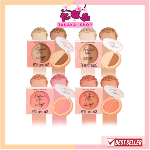 A-397 ashley Perfect Face บลัชออนทูโทนสีสดใส บลัชออน 2 เฉดสี