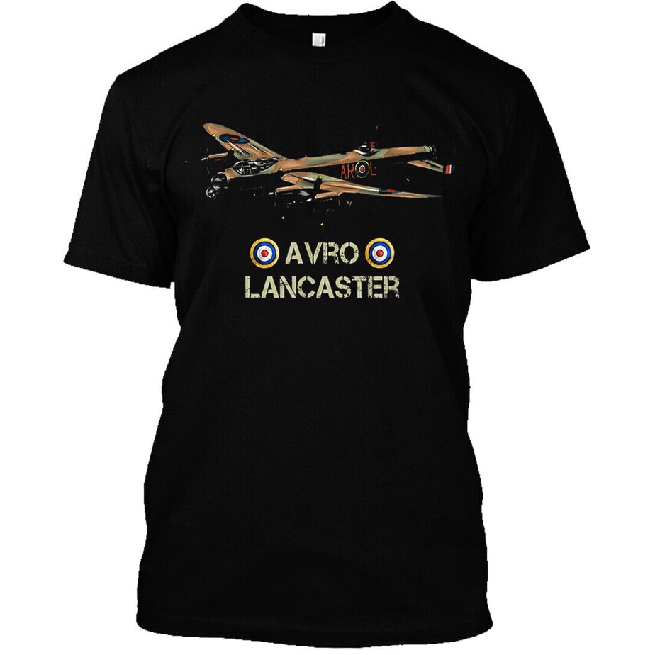 World War 2 Aircraft Avro Lancaster Heavy Bomber เสื้อยืดแฟชั่นผู้ชาย