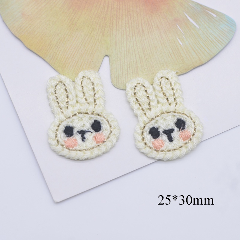 กิ๊บติดผม ผ้าวูล ลายการ์ตูนสัตว์ กระต่าย DIY อุปกรณ์เสริม สําหรับตกแต่งเสื้อผ้า หมวก รองเท้า 10 ชิ้น