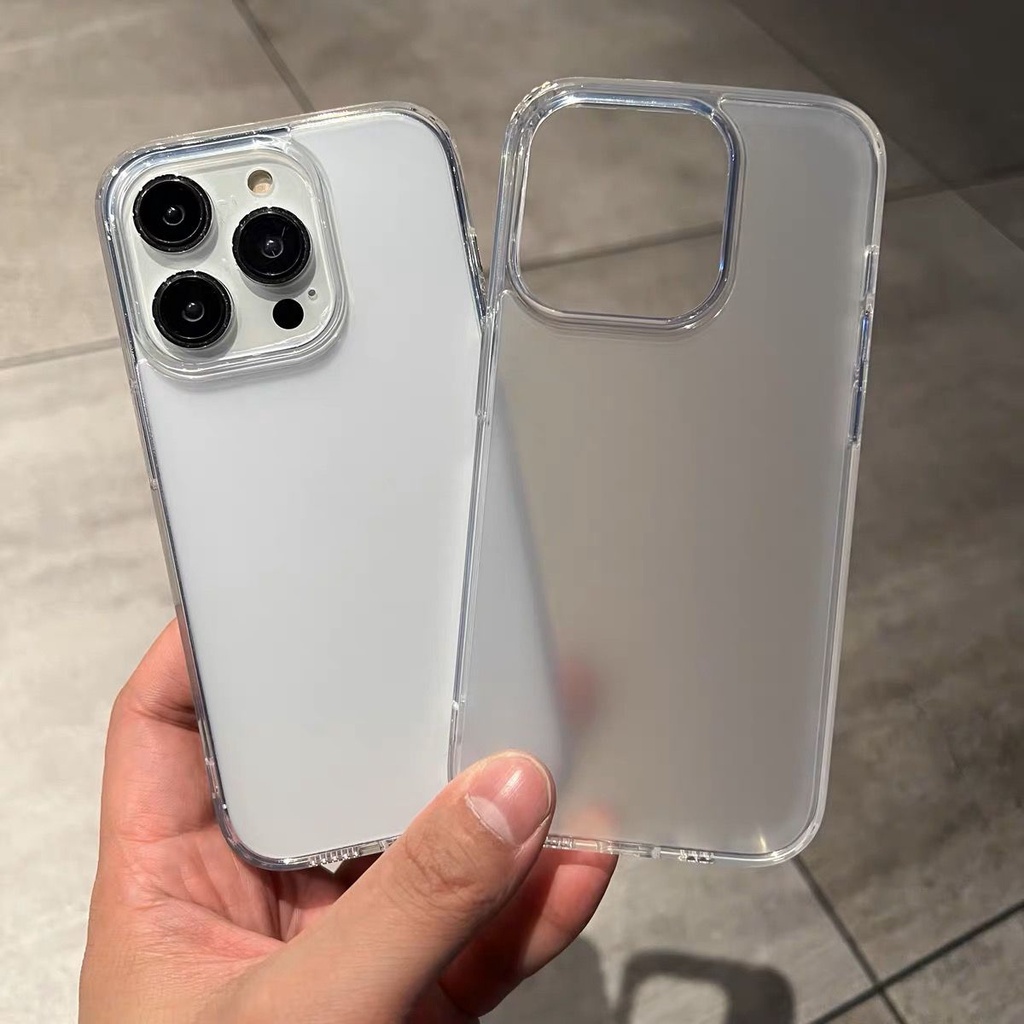 คุณภาพสูง Anti-Fingerprint Iphone สําหรับ Iphone 16/Iphone 14pro เคสโทรศัพท์ Iphone15/13/Iphone12promax/Iphone11/7P/Xr โปร่งใส Frosted Drop-Resistant เคสโทรศัพท์