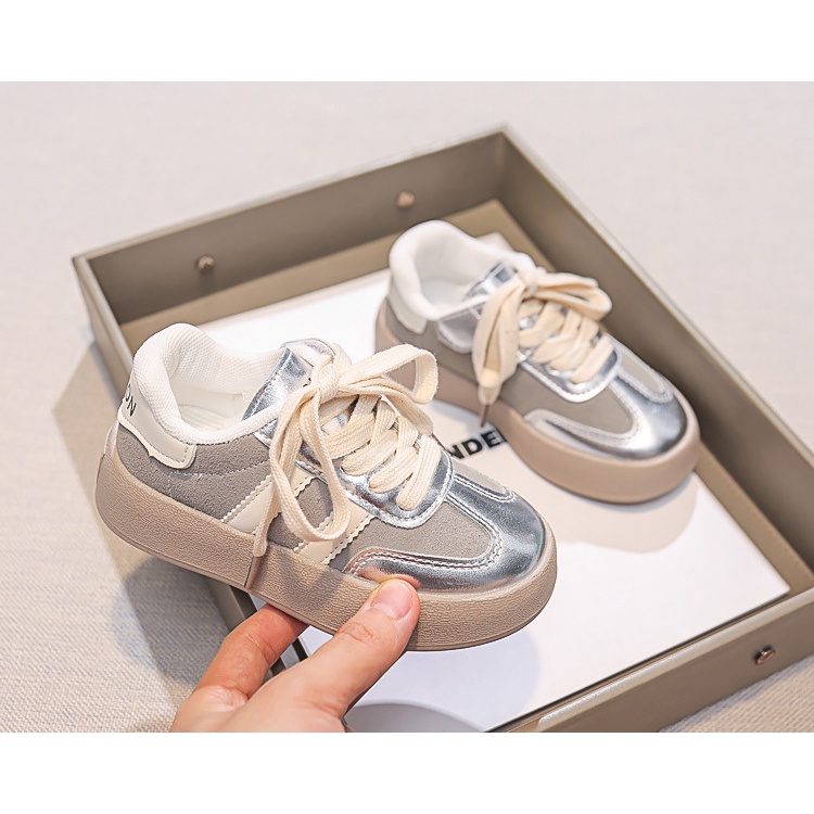 รองเท้าผ้าใบลําลอง แบบนิ่ม แบบผูกเชือก เข้ากับทุกการแต่งกาย แฟชั่นฤดูใบไม้ผลิ และฤดูใบไม้ร่วง สําหรับเด็กผู้หญิง และเด็กผู้ชาย 2023 - รูปที่ 5