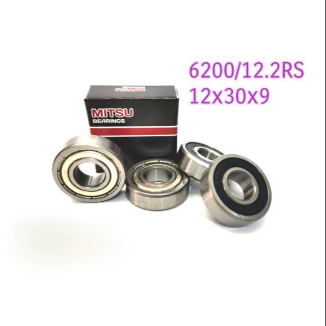 (ราคาต่อตลับ)ตลับลูกปืน​ 6200/12​zz​ 6200/12​ 2RS.​ขนาด 12x30x9. ยี่ห้อ MITSU