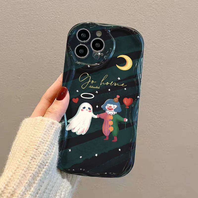 เคสโทรศัพท์มือถือ ลายตัวตลก และผีเต้นรํา สําหรับ IPhone 11 12 Pro Max X XR XS Max SE 7 Plus 8 Plus 13 Pro Max 14 15 Pro Max
