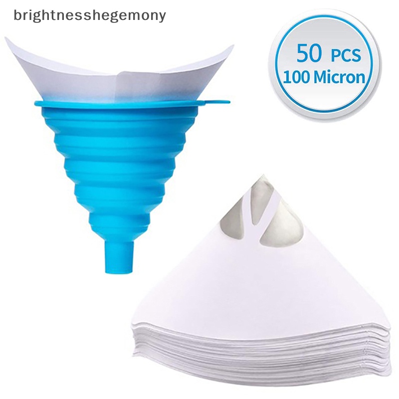 Bgth กรวยกระดาษกรองสี แบบใช้แล้วทิ้ง 100 ชิ้น 50 ชิ้น