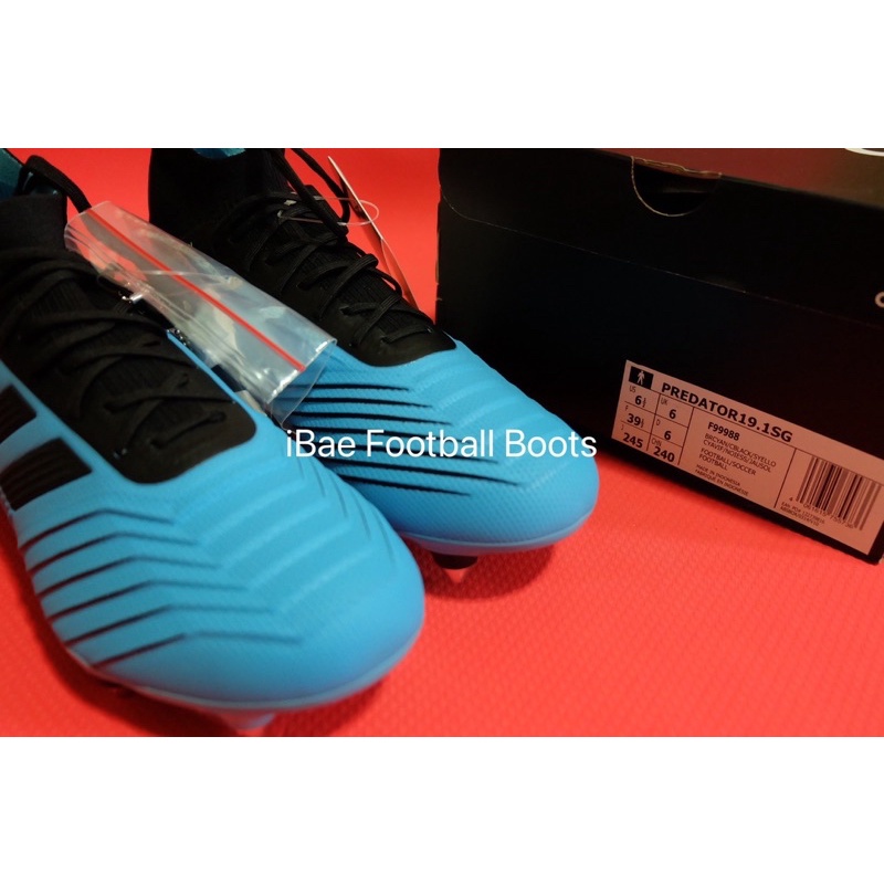 รองเท้าฟุตบอลปุ่มเหล็ก Adidas Predator 19.1 SG ตัวท็อป ป้องกันการลื่น